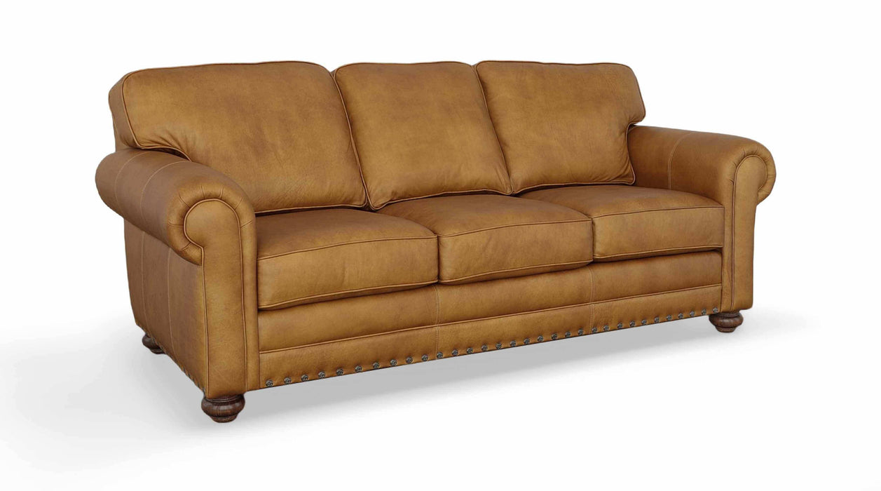 Isenhour Leather Loveseat | American Tradition | Wellington's Fine Leather Furniture