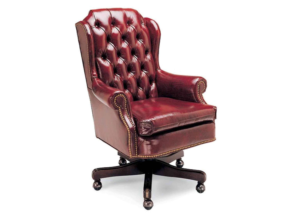 Classic Design Leather Swivel Tilt Chair-Loose Cushion | American Luxury | Wellington's Fine Leather Furniture