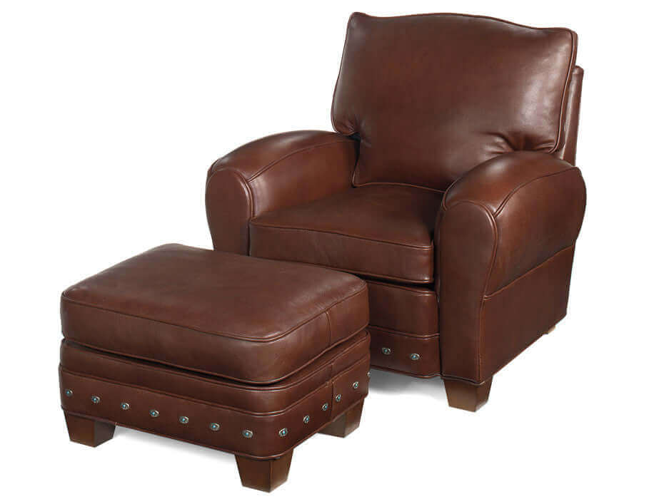 Arizona Leather Power Tilt Back Chair & Ottoman | American Heirloom | Wellington's Fine Leather Furniture