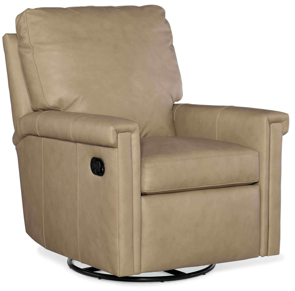 Kara Leather Swivel Glider Recliner | American Heritage | Wellington's Fine Leather Furniture