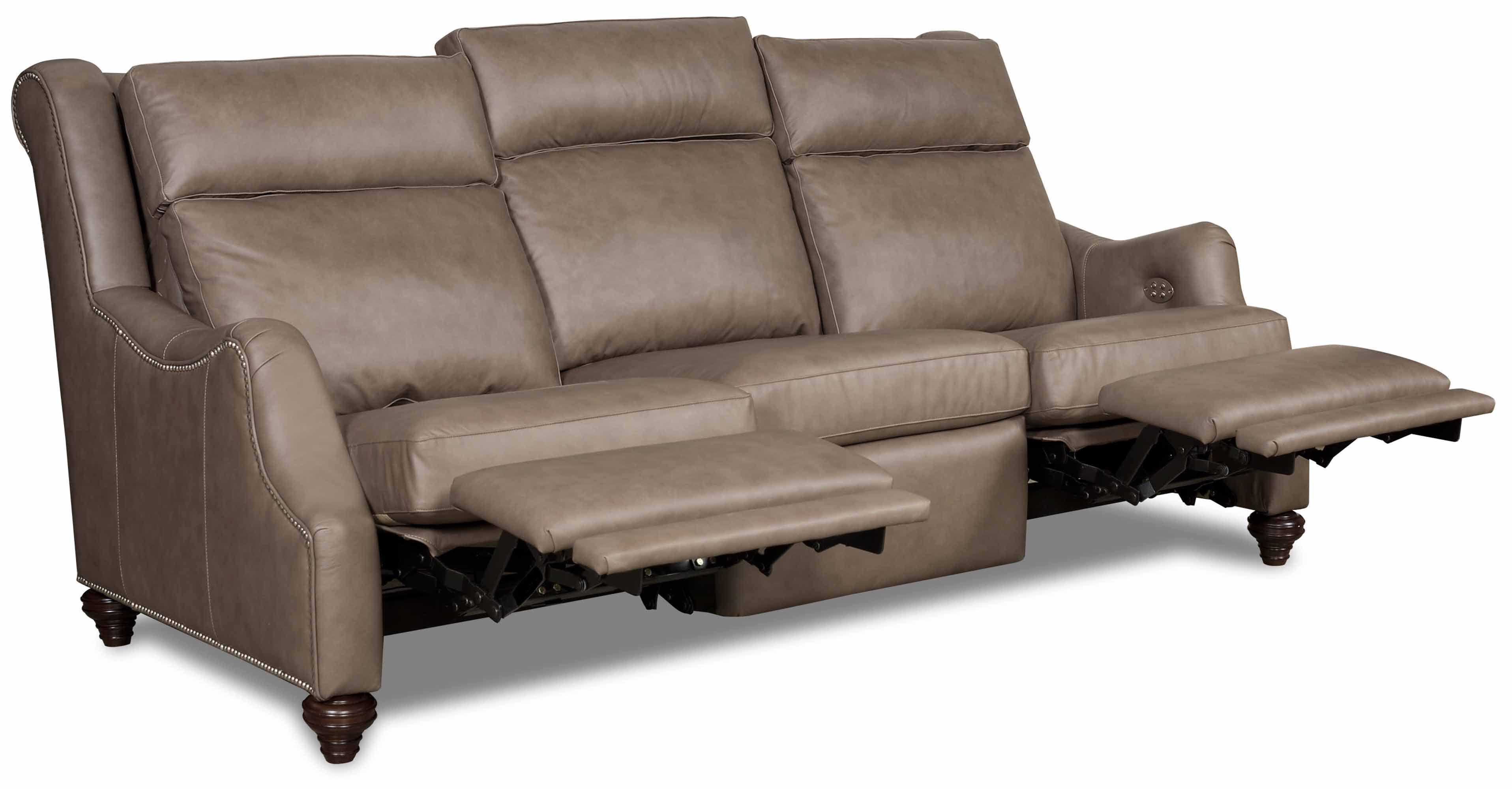 Abigail Leather Power Reclining Sofa With Articulating Headrest | American Heirloom | Wellington's Fine Leather Furniture