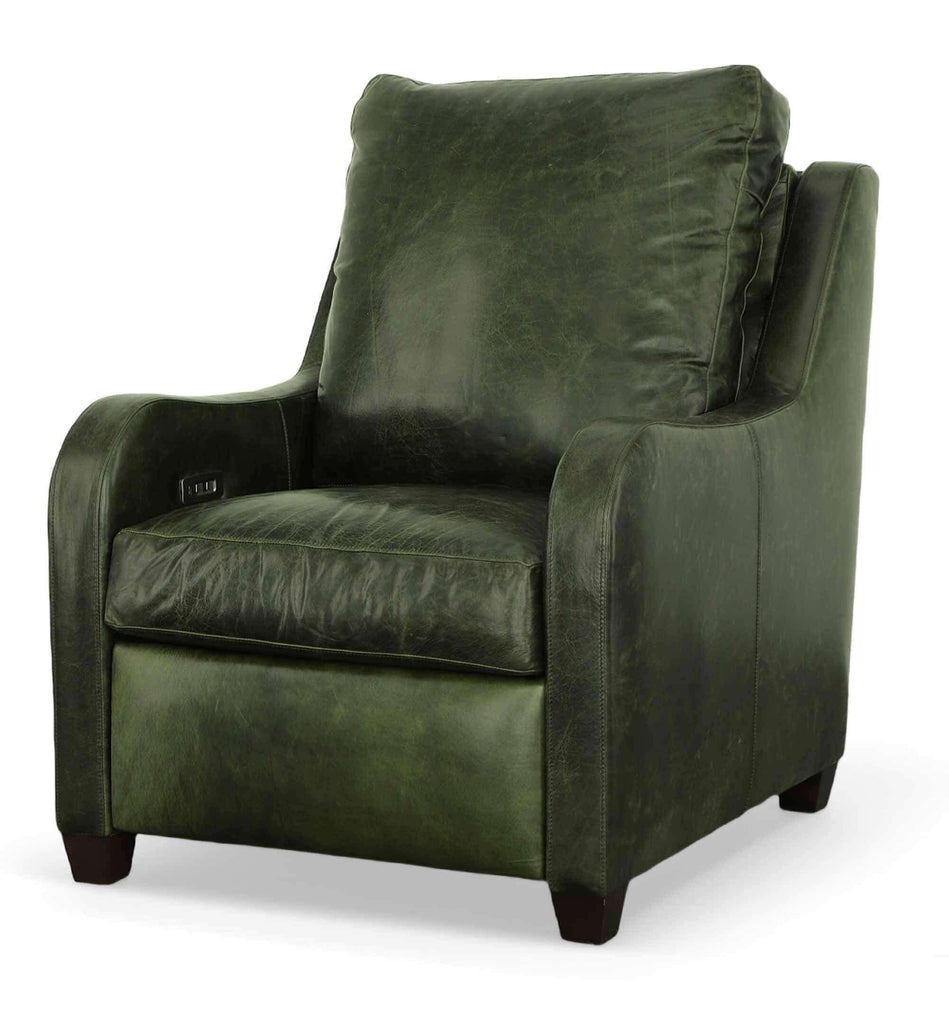 Jamie Leather Power Recliner With Articulating Headrest | American Tradition | Wellington's Fine Leather Furniture