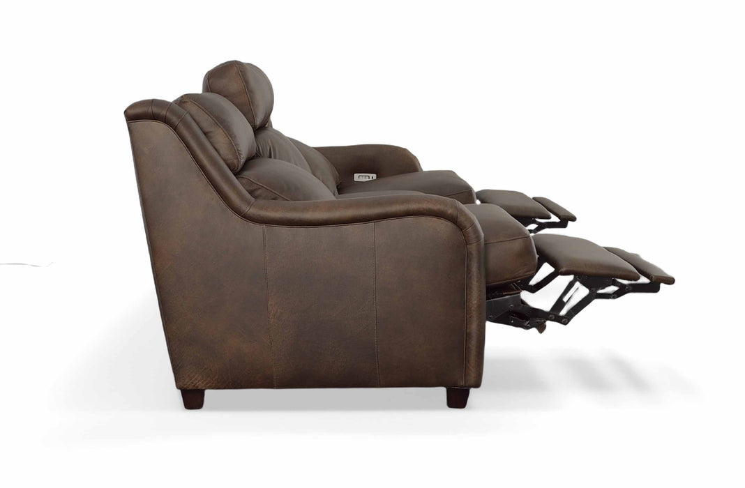 Hattie Leather Power Reclining Sofa With Articulating Headrest