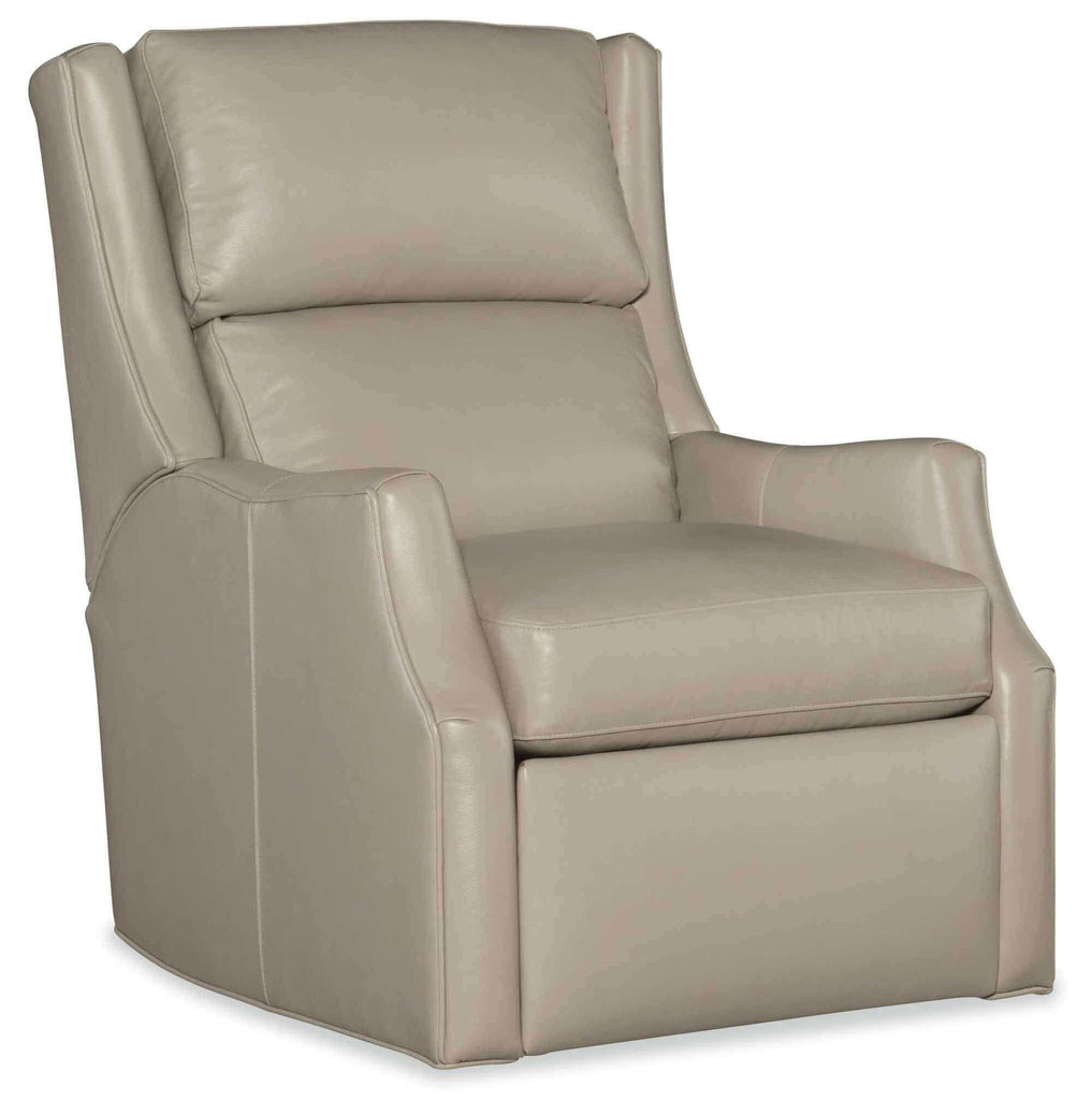 Thomas Leather Swivel Glider Power Recliner With Articulating Headrest | American Heritage | Wellington's Fine Leather Furniture