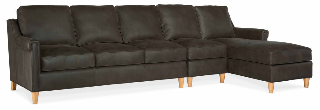 Finley Leather Sectional | American Heritage | Wellington's Fine Leather Furniture