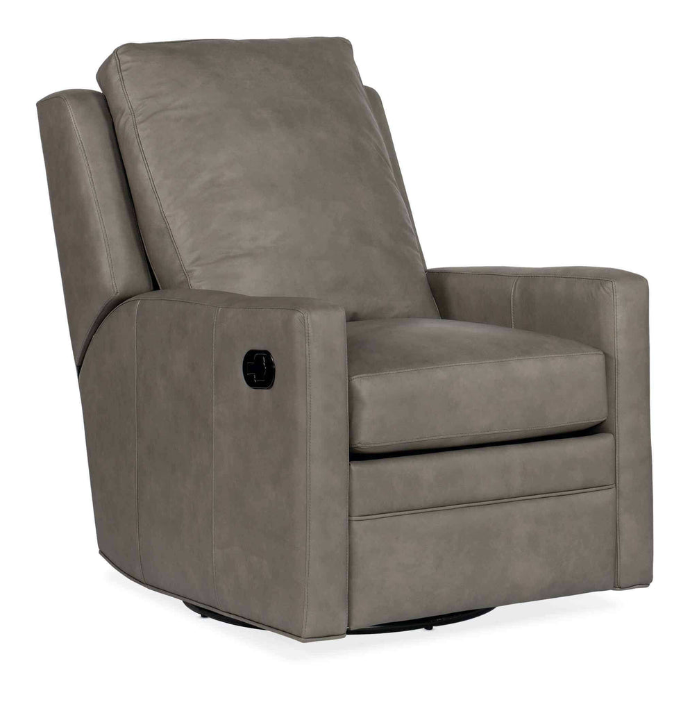 Melville Leather Swivel Glider Recliner | American Heritage | Wellington's Fine Leather Furniture