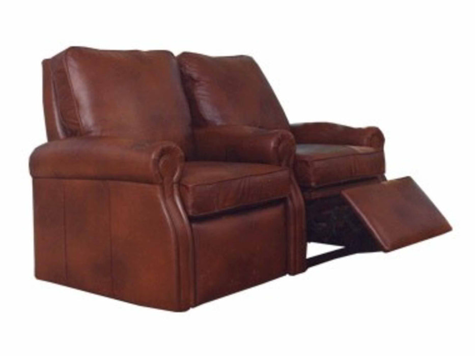 Boston Leather Loveseat Console | American Heirloom | Wellington's Fine Leather Furniture