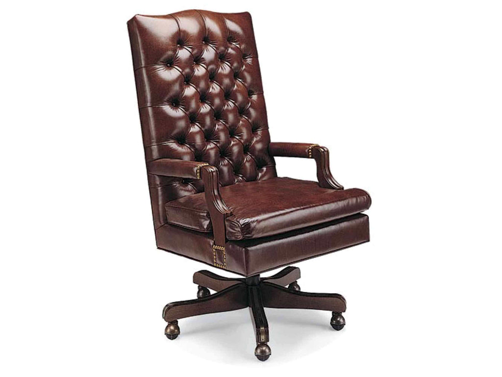 Chambers Leather Swivel Tilt Chair 5 Prong Base | American Luxury | Wellington's Fine Leather Furniture