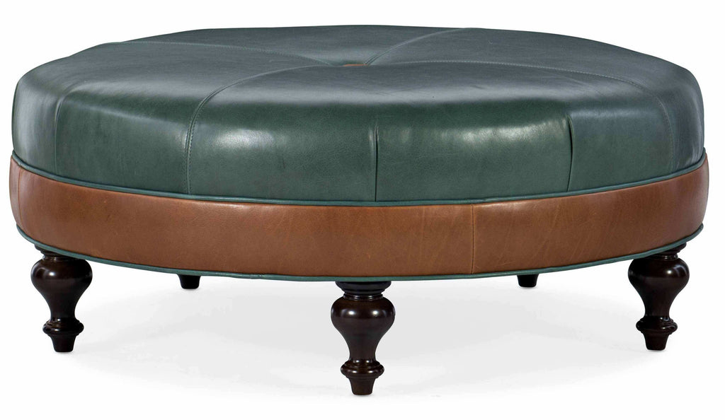 Dora Leather Cocktail Ottoman | American Heritage | Wellington's Fine Leather Furniture