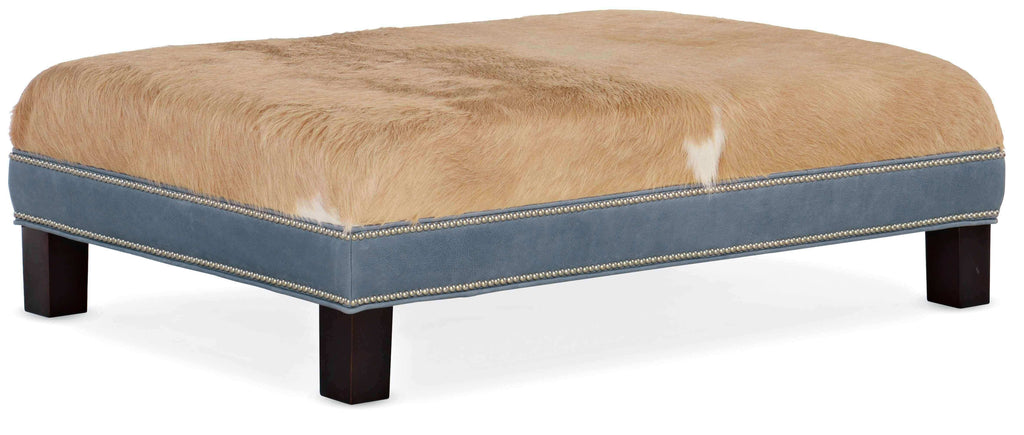 Kourtney Leather Cocktail Ottoman | American Heritage | Wellington's Fine Leather Furniture