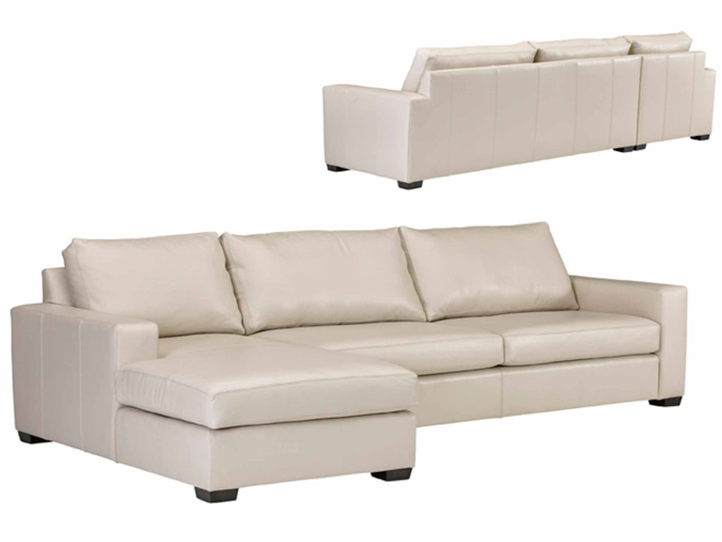 Maxine Leather Sofa With Chaise | American Luxury | Wellington's Fine Leather Furniture