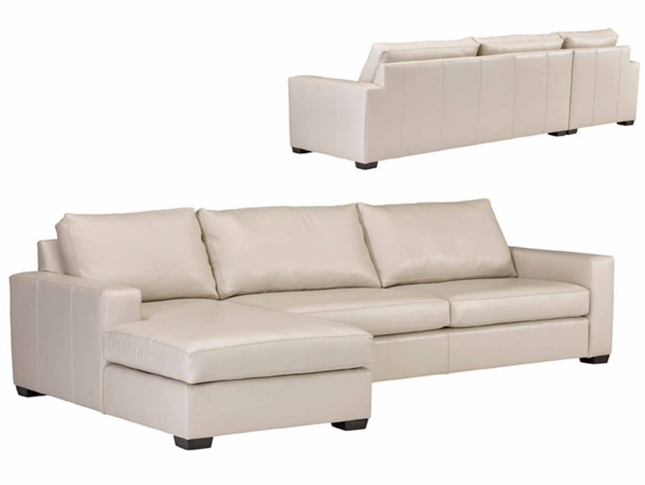Maxine Leather Sofa With Chaise