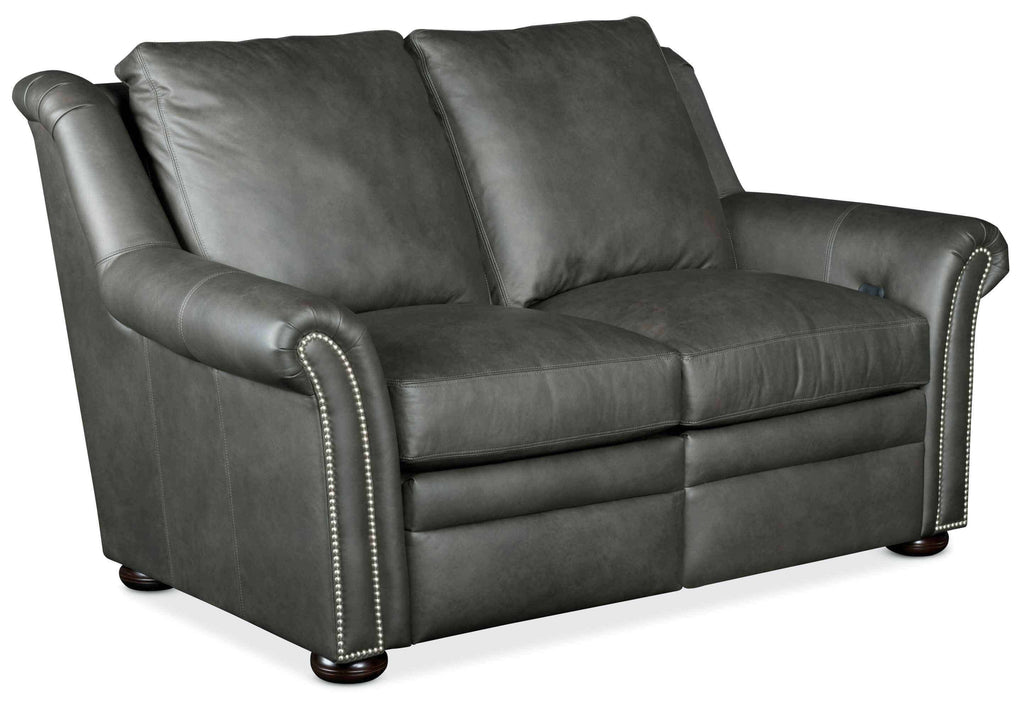 Burke Leather Power Reclining Loveseat | American Heritage | Wellington's Fine Leather Furniture