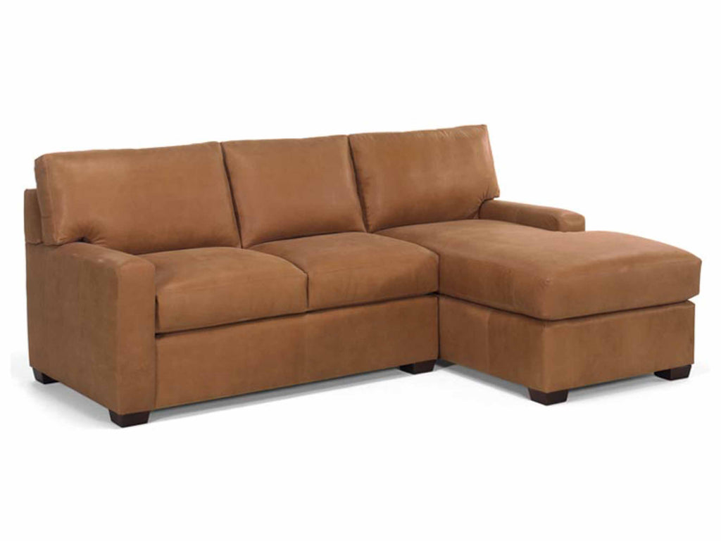 Bayview Leather Sofa With Chaise | American Luxury | Wellington's Fine Leather Furniture