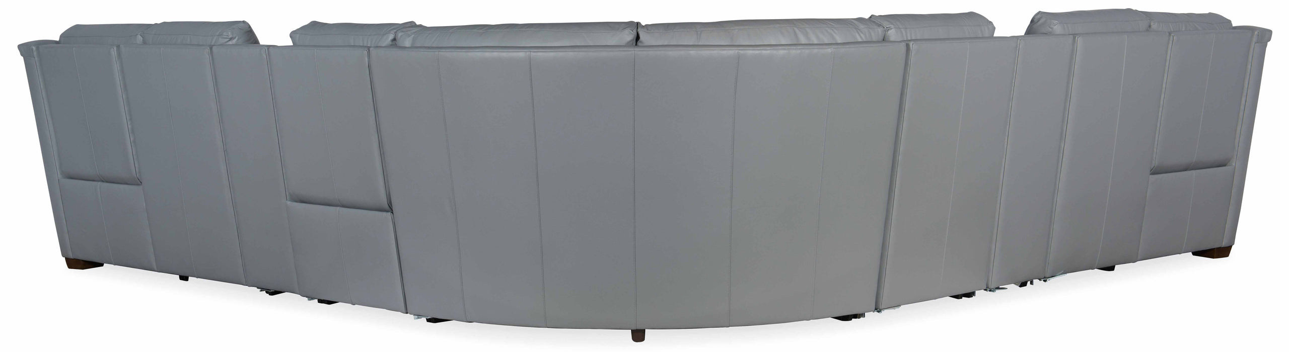 Huntsman Leather Power Reclining Sectional With Articulating Headrest