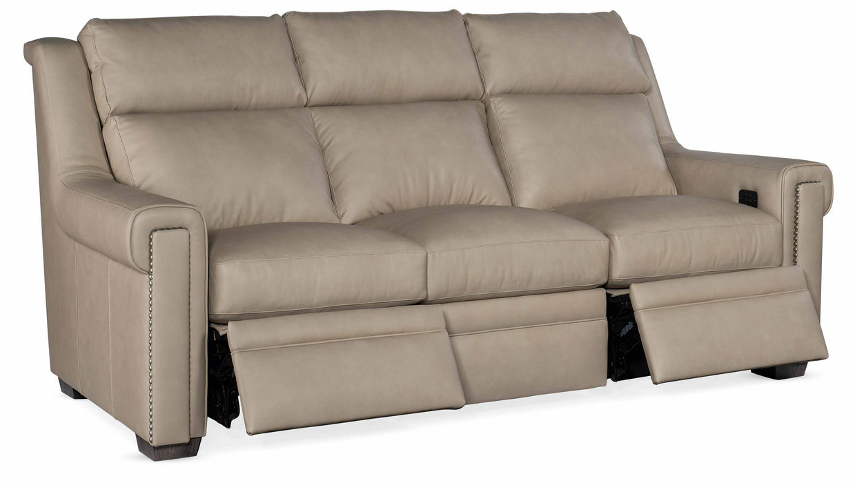 Huntsman Leather Power Reclining Sofa With Articulating Headrest