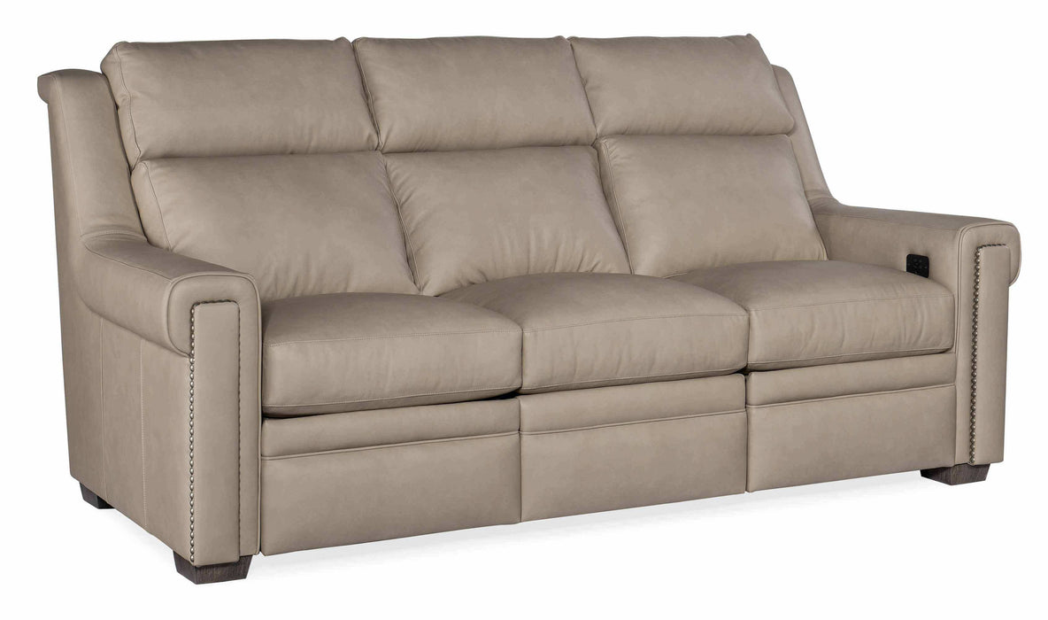 Huntsman Leather Power Reclining Sofa With Articulating Headrest | Outlet Furniture | Wellington's Fine Leather Furniture