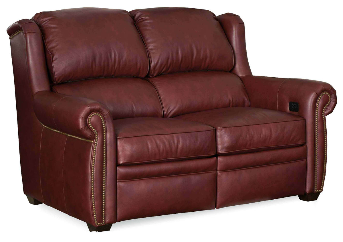 Royce Leather Power Reclining Loveseat With Articulating Headrest by