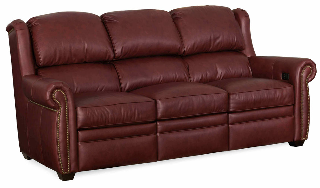 Royce Leather Power Reclining Sofa With Articulating Headrest | American Heritage | Wellington's Fine Leather Furniture