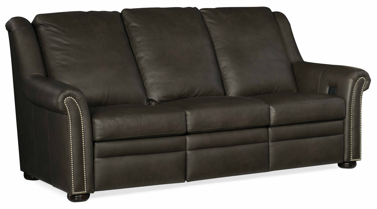 Patriot Leather Power Reclining Sofa With Articulating Headrest | American Heritage | Wellington's Fine Leather Furniture