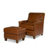 Prescott Leather Chair & Ottoman In Saddle | Budget Design | Wellington's Fine Leather Furniture