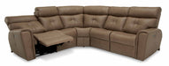 Acacia Leather Power Reclining Sectional With Articulating Headrest | Budget Decor | Wellington's Fine Leather Furniture