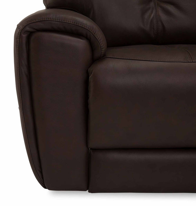 Aedon Leather Power Reclining Sofa With Articulating Headrest