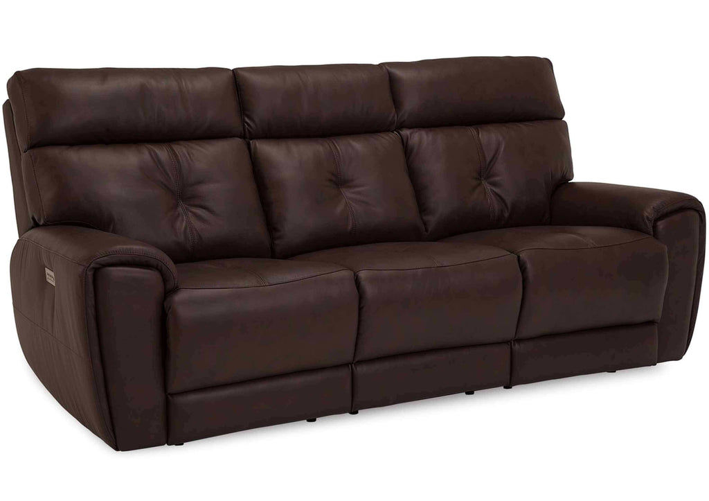 Aedon Leather Power Reclining Sofa With Articulating Headrest | Budget Decor | Wellington's Fine Leather Furniture