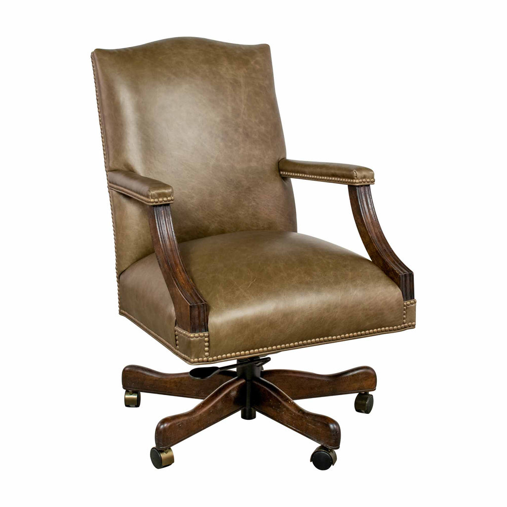 Langthorn Leather Swivel Tilt Executive Chair | American Luxury | Wellington's Fine Leather Furniture