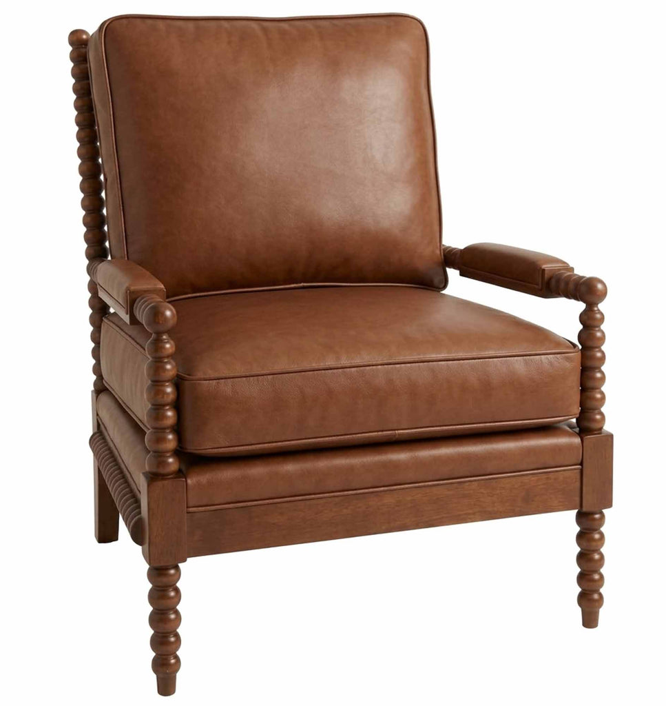 Leather Spool Chair