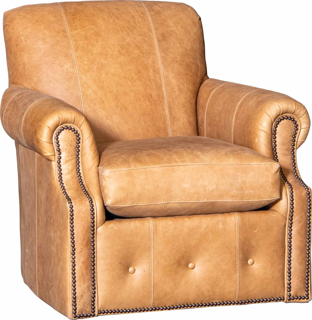 Micah Leather Swivel Chair