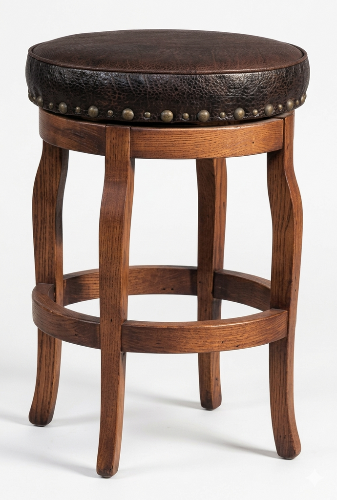 Rio Grande Swivel Leather Bar Stool