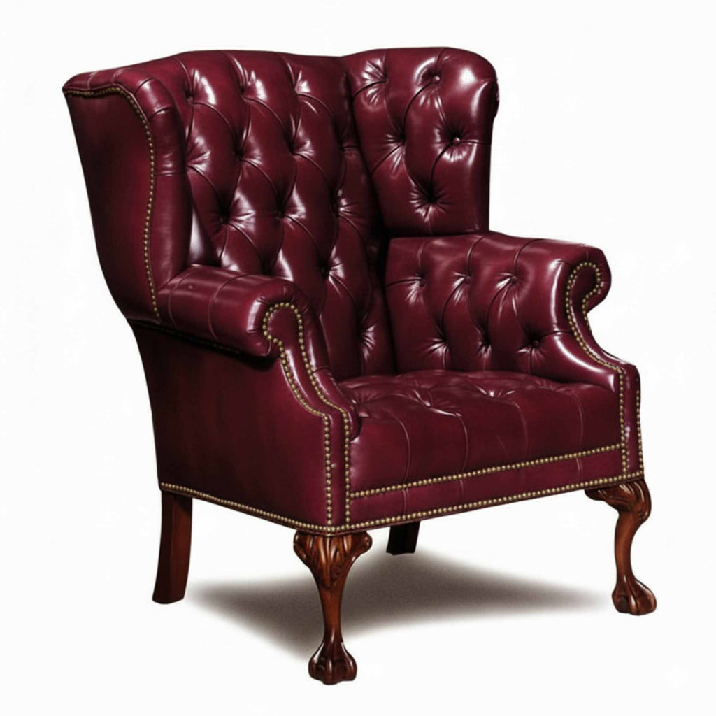 Lake Norman Leather Wing Chair