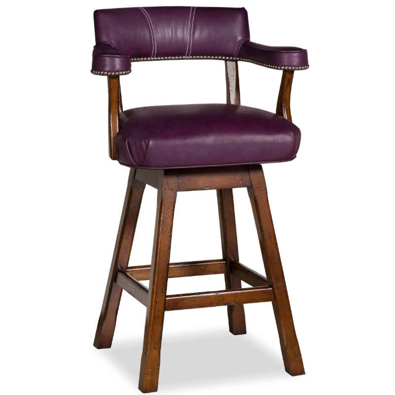 Cheers Leather Swivel Bar Stool