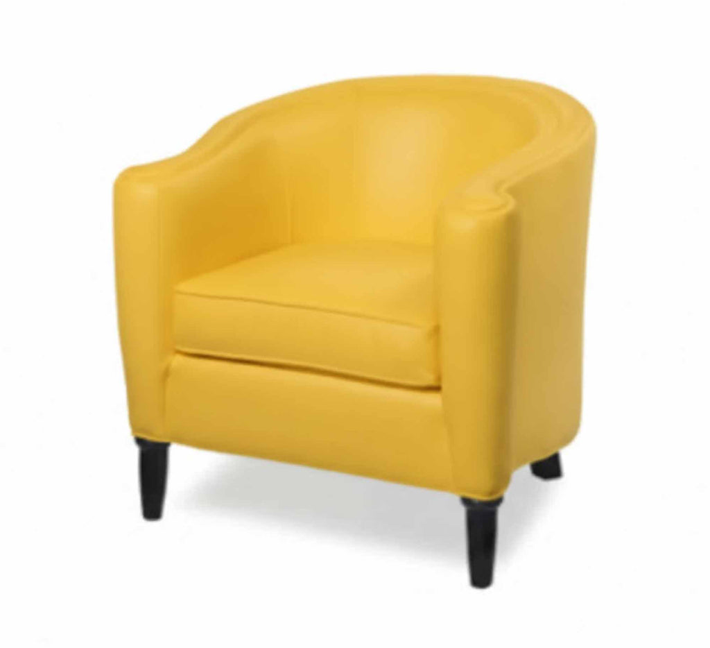 Horseshoe Leather Accent Chair