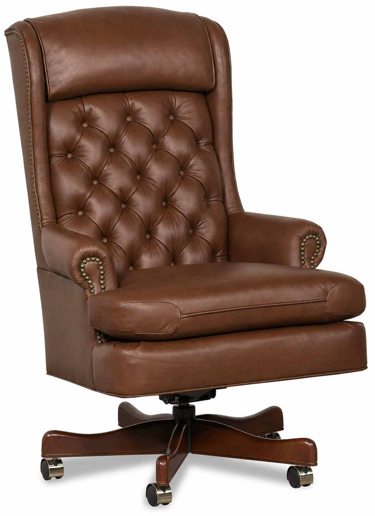 Kincaid Tufted Leather Swivel Tilt Chair