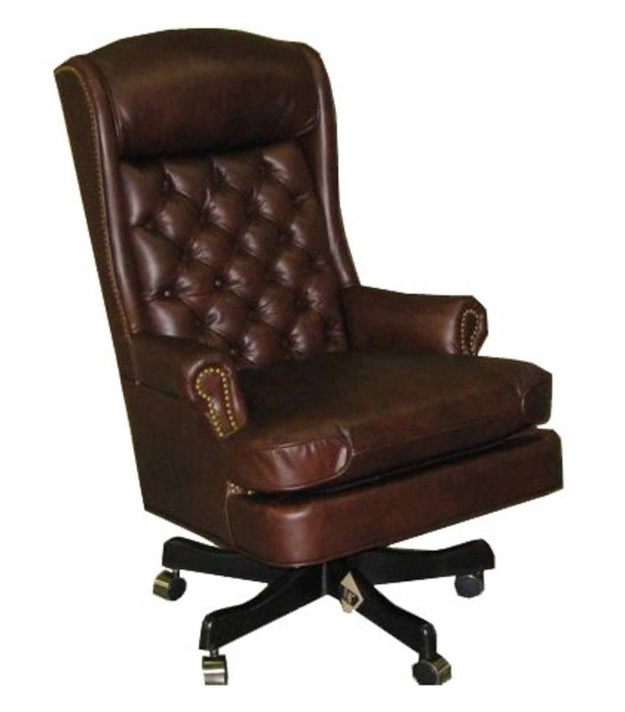 Kincaid Tufted Leather Swivel Tilt Chair | American Heirloom | Wellington's Fine Leather Furniture