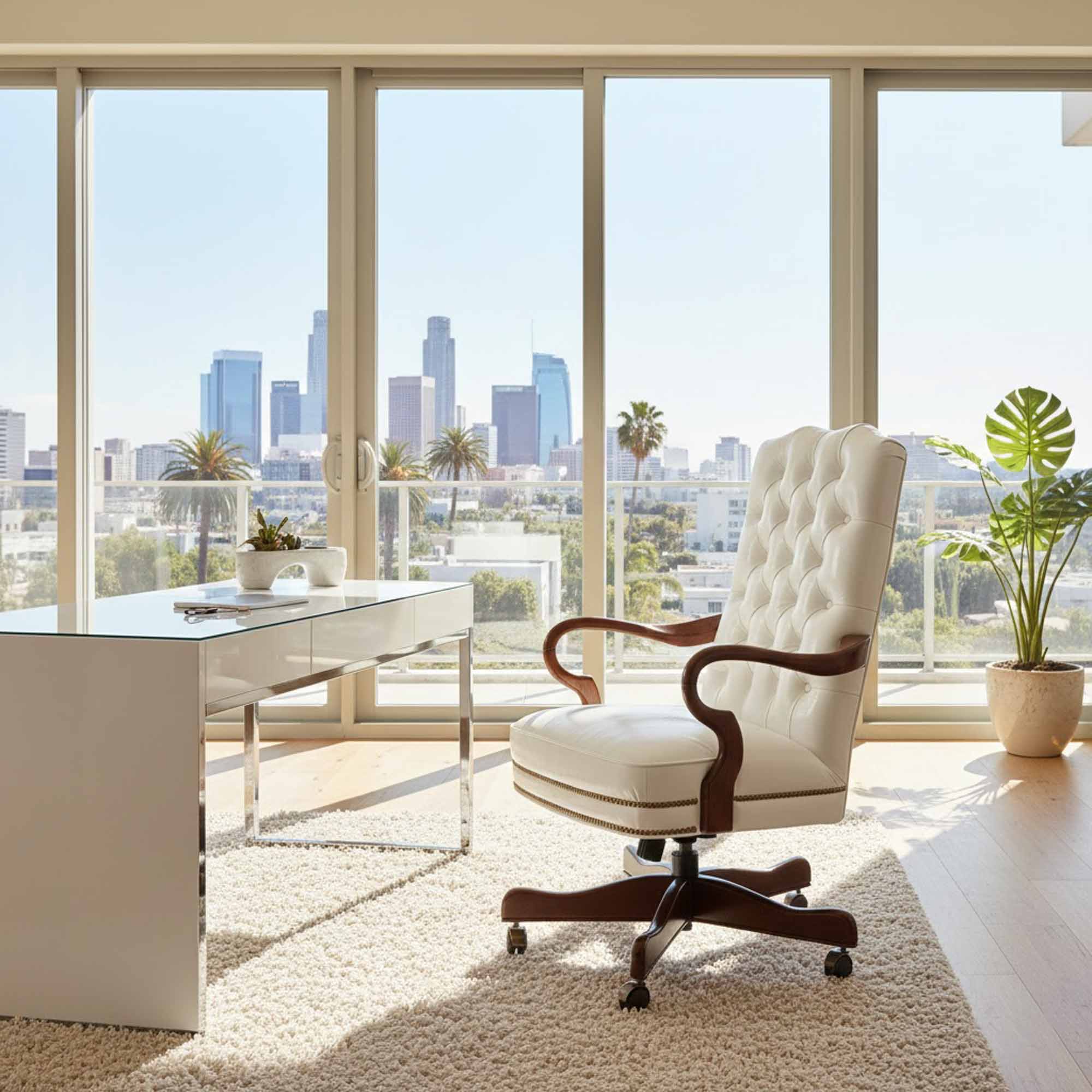 Stallings Leather Swivel Tilt Chair