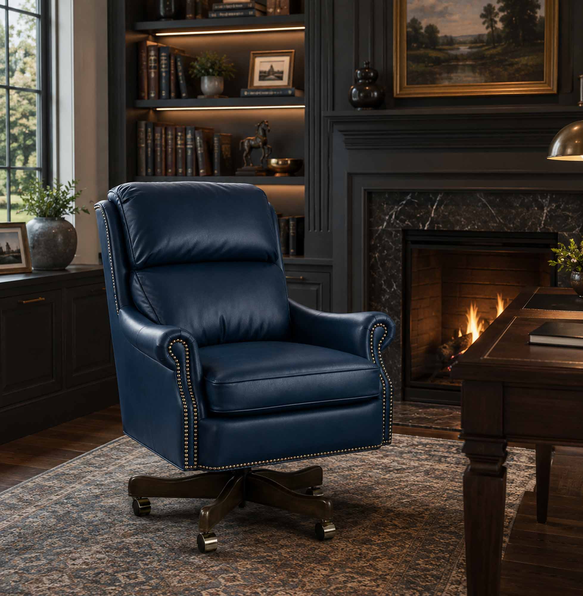 Anthony Leather Swivel Tilt Chair
