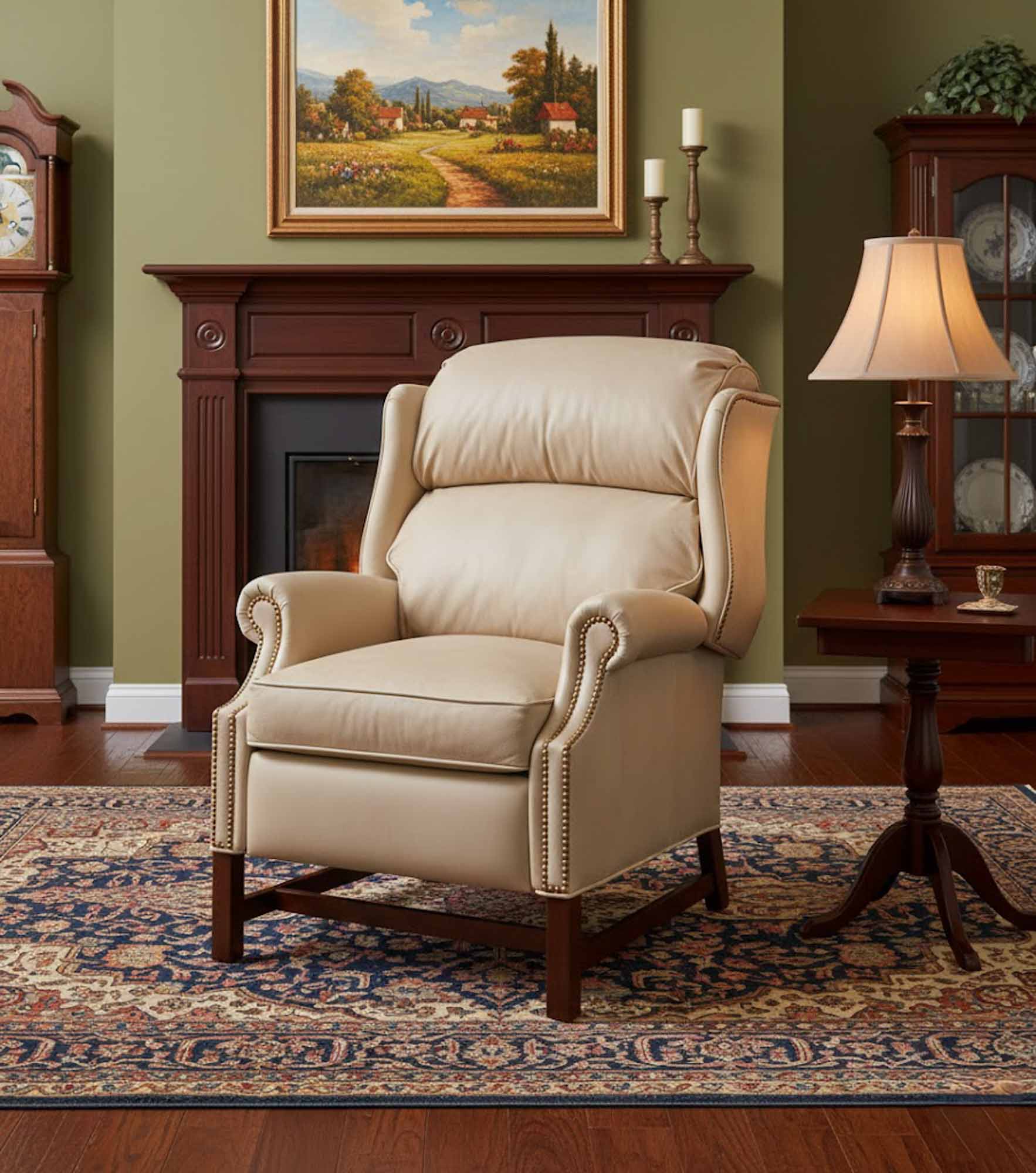 Chippendale Leather Recliner