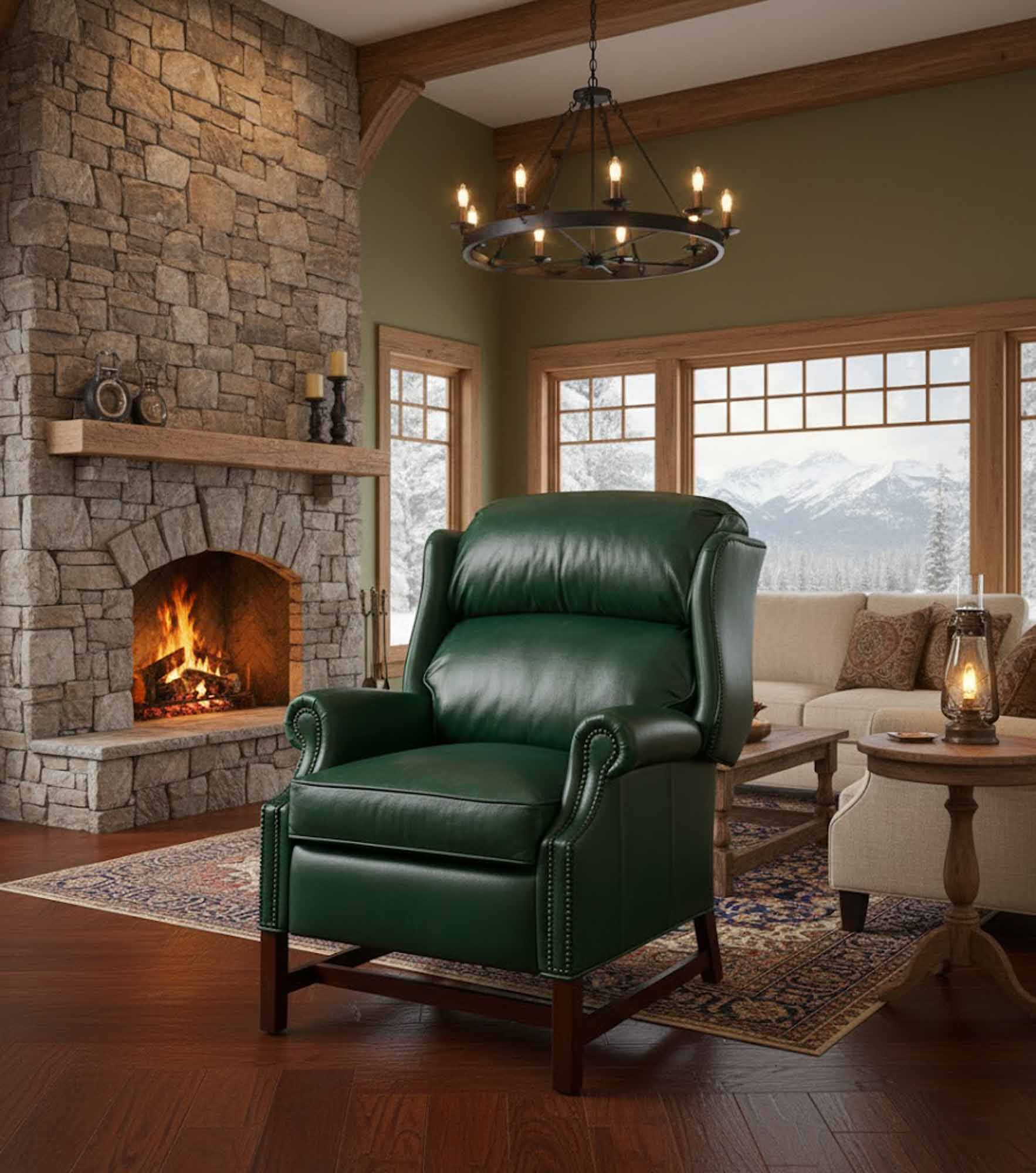 Chippendale Leather Recliner