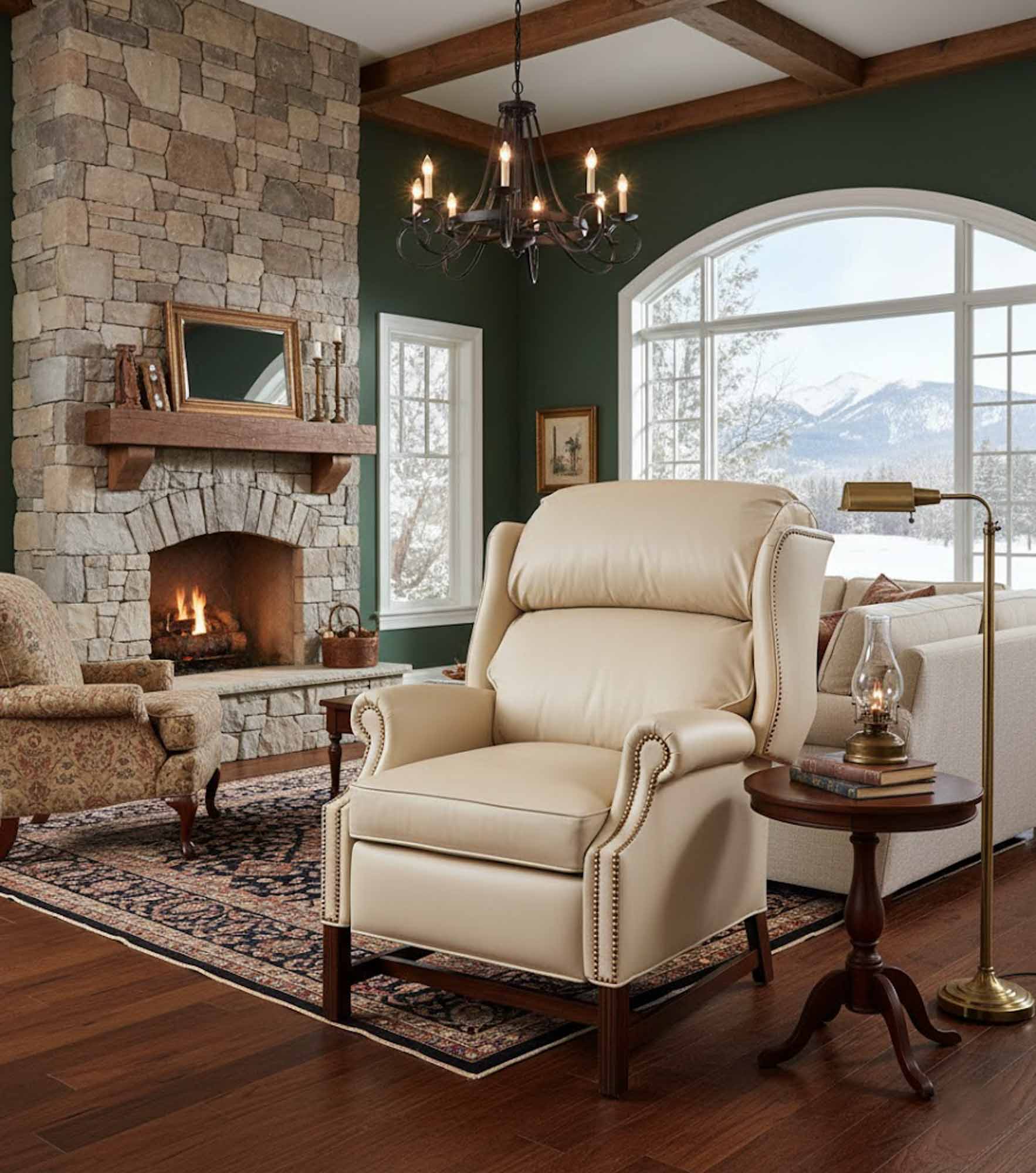 Chippendale Leather Recliner