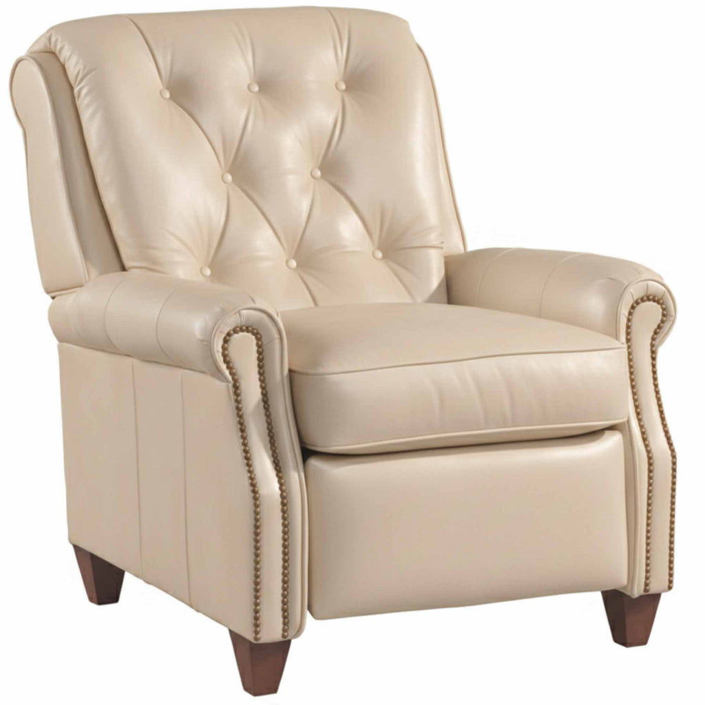 Diamond Tufted Leather Recliner