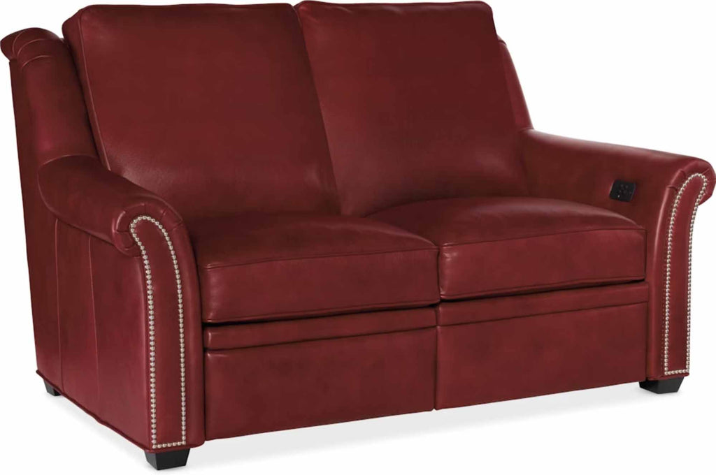 Bolton Leather Power Reclining Loveseat With Articulating Headrest - Wellington's Fine Leather Furniture