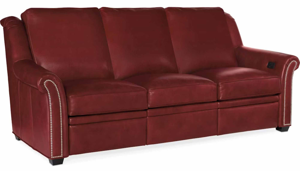 Bolton Leather Power Reclining Sofa With Articulating Headrest - Wellington's Fine Leather Furniture
