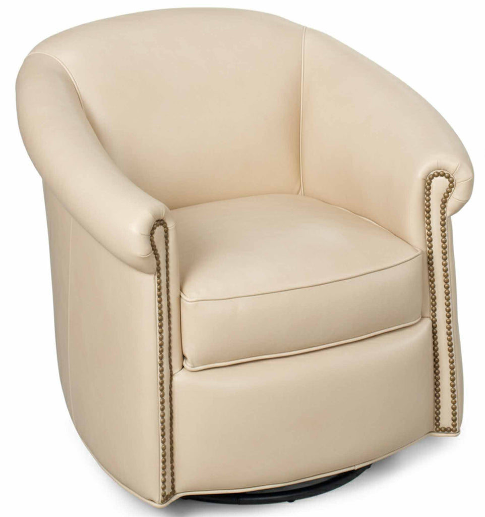 Marietta Swivel or Glider Leather Tub Chair