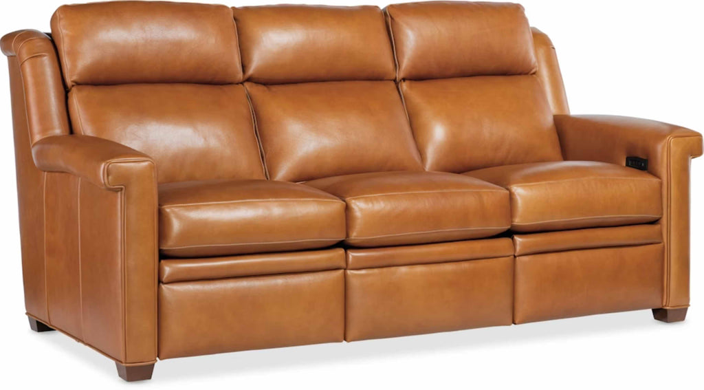 Oatis Leather Power Reclining Sofa With Articulating Headrest