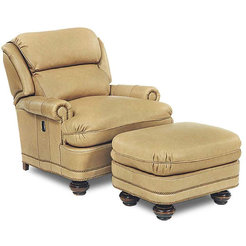 Gill Leather Tilt Back Chair & Ottoman