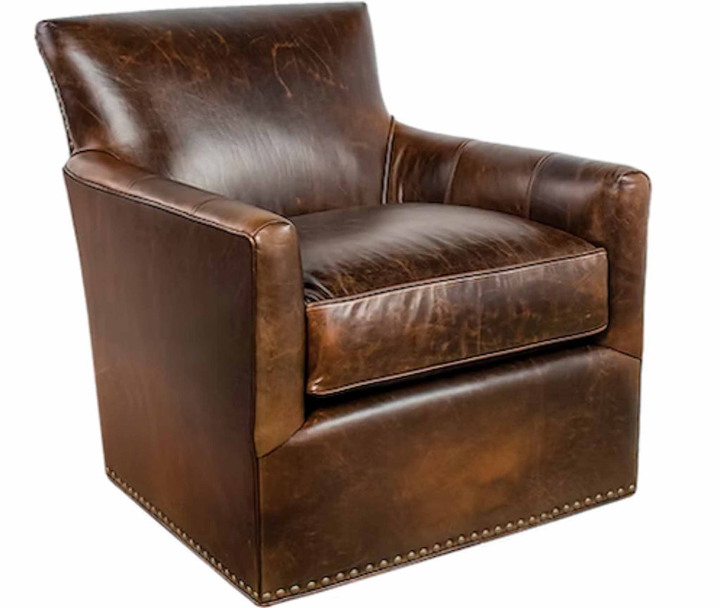Trace Leather Swivel Chair