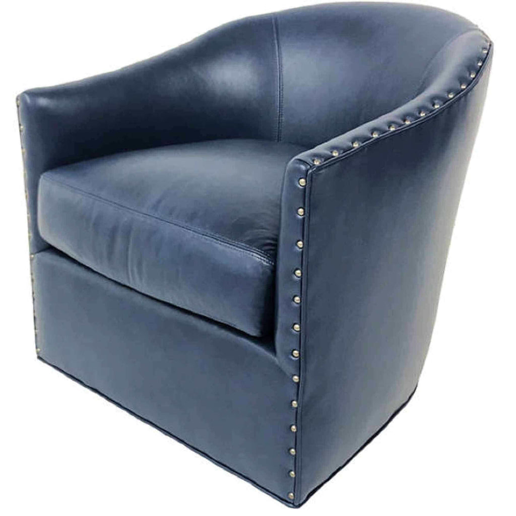 Fresh Leather Swivel Chair | American Tradition | Wellington's Fine Leather Furniture